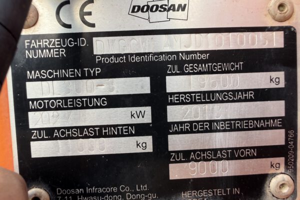 Serial number plate